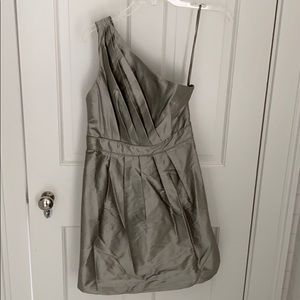NEW Silver one shoulder cocktail dress